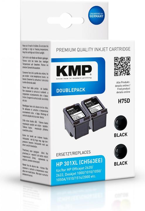 Immagine prodotto KMP Cartucce d'inchiostro Twin Pack H75D 2 x Nero (FC)