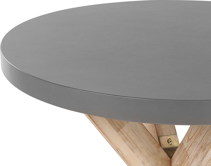 Immagine prodotto Beliani Set di mobili da giardino in fibrocemento grigio 4 posti e 5 tavoli ⌀ 90 cm OLBIA (90 cm)