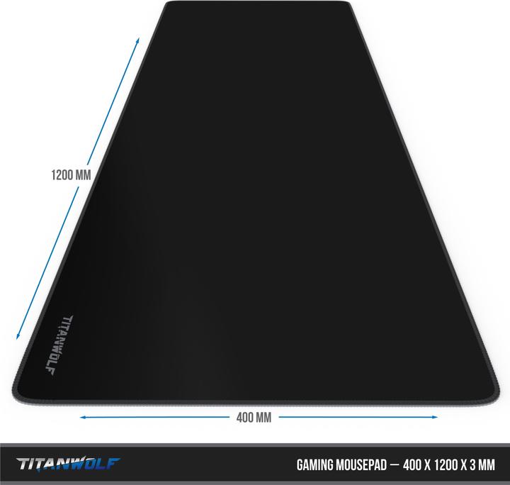 Actual product image Titanwolf Gaming Mouse Pad, XXXL Speed Mouse Mat 1200 x 400 mm, Speed & Precision, Alpha (3XL)
