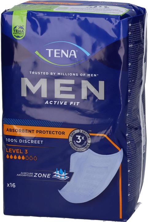 Immagine prodotto Tena Gli assorbenti MEN per l'incontinenza vescicale di livello 3 (16 x, Normale)