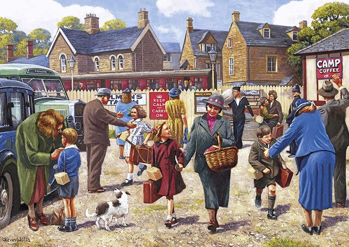 Actual product image Gibsons Puzzle 500 pieces 4 Puzzles - The Evacuees (500 pieces)