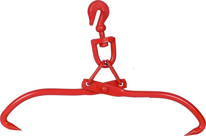 Actual product image Wiltec XPOtool Log Lifting Tongs to Grapple Wood up to Ø508mm 1000kg Forestry Tool with 2 Claws and 2 Hooks