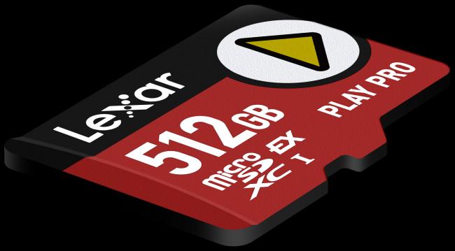 Actual product image Lexar MEMORY MICRO SDXC 512GB UHS-I/PLAY LMSXPS0512G-BNNNG (512 GB, microSDXC, U3, UHS-I)