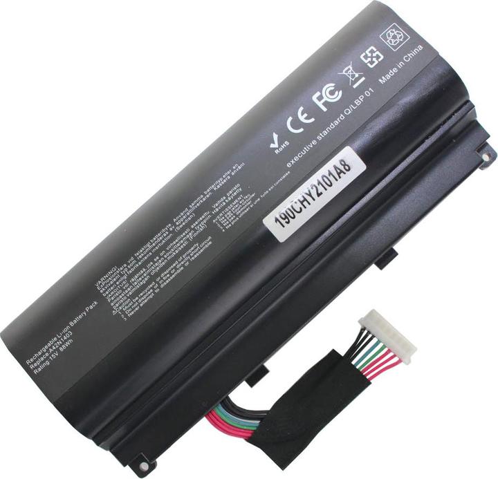 Actual product image XCell Battery suitable for ASUS G751J, Li-ion, 15V, 5200mAh, 77Wh, black (5200 mAh)