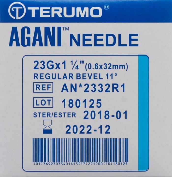 Immagine prodotto Terumo Agani cannula monouso 23G 0,6x32mm blu (100 pz)