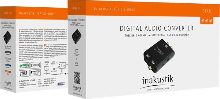 Productafbeelding Inakustik Ster Audio Converter (Digitaal -> Analoog)