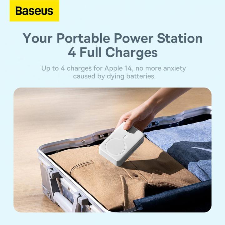 Image du produit Baseus Banque d'alimentation Magnetic Mini 20000mAh 20W (blanc) (20000 mAh, 20 W, 74 Wh)