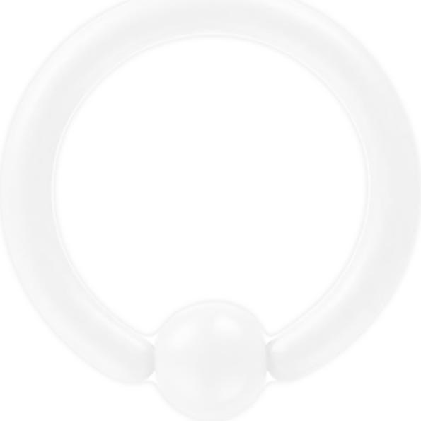 Image du produit Star Piercing Anneau de fermeture de balle Pure White (sans laiton, Acier chirurgical 316L)
