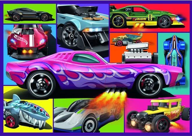 Actual product image Trefl Puzzle 4 x 250 - Mattel Hot Wheels (250 pieces)