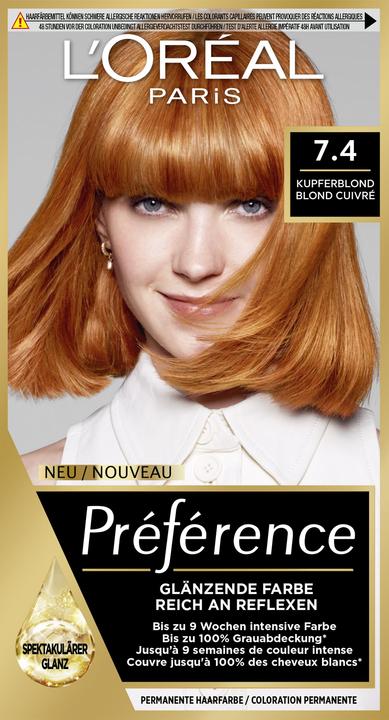 L'Oréal Paris Preference Core (Kupferblond, Blond cuivré)