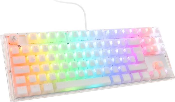 Produktbild Ducky One 3 Aura White TKL Gaming Tastatur, RGB LED - MX-Blue (DE, Kabelgebunden)