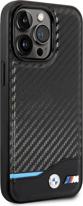 Produktbild BMW Etui BMHCP14L22NBCK iPhone 14 Pro 6,1" czarny/black Leather Carbon (Apple iPhone 14 Pro)