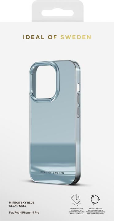 Immagine prodotto iDeal Of Sweden Custodia trasparente per iPhone 15 Pro, blu cielo a specchio (Apple iPhone 15 Pro)