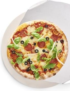 Actual product image Dangrill BBQ pizza stone, round, with aluminium plate, 38cm