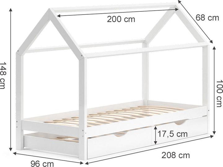 Image du produit VitaliSpa Hausbett Wiki (90 x 200 cm)