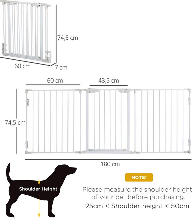 Produktbild PawHut Absperrgitter für Hunde