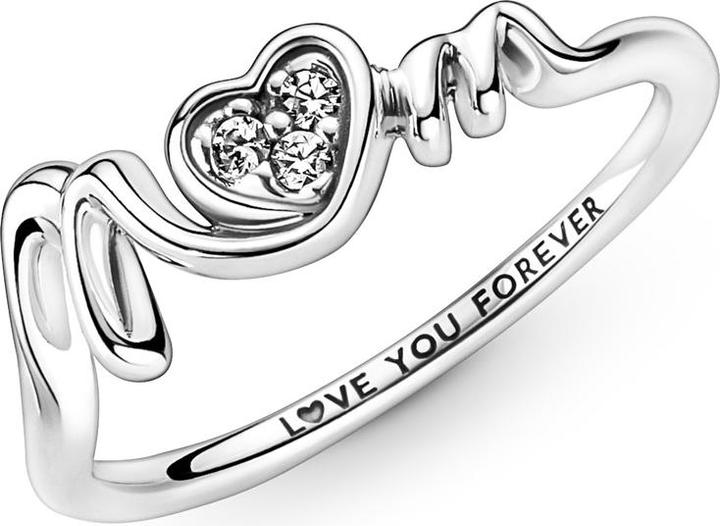Image du produit Pandora Mum Pavé Coeur Bague (52, Argent 925)