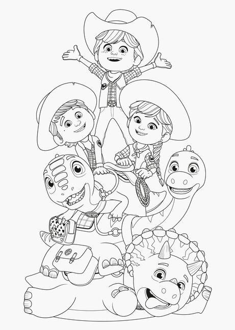 Actual product image Ravensburger Dino Ranch Colouring Book 24 Colouring Pictures for Children from 4
