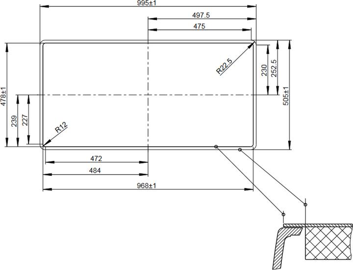Actual product image Blanco Axia III 6 S-F (99 cm, 50 cm)