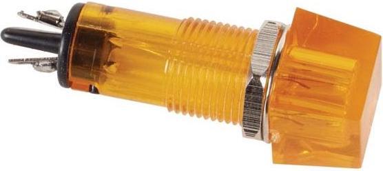 Produktbild Velleman KONTROLL-LAMPE - ECKIG - GELB/ORANGE - 220 V - 11.5 x 11.5 mm
