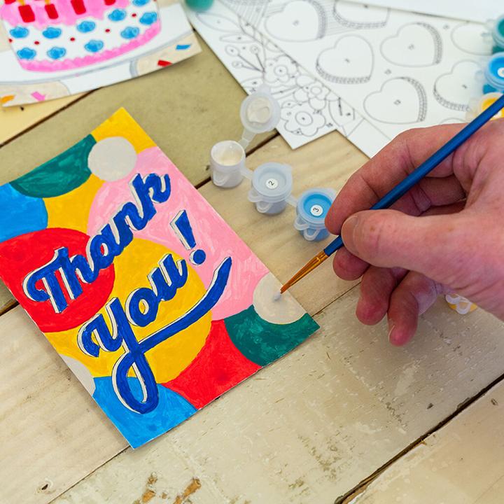 Actual product image Kikkerland Paint By Numbers Cards