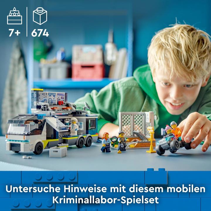 Actual product image LEGO 60418 Police truck with laboratory (60418, LEGO City)