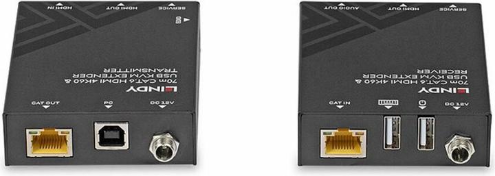 Produktbild Lindy 70m Cat.6 HDMI 4K60, USB & Audio KVM Extender