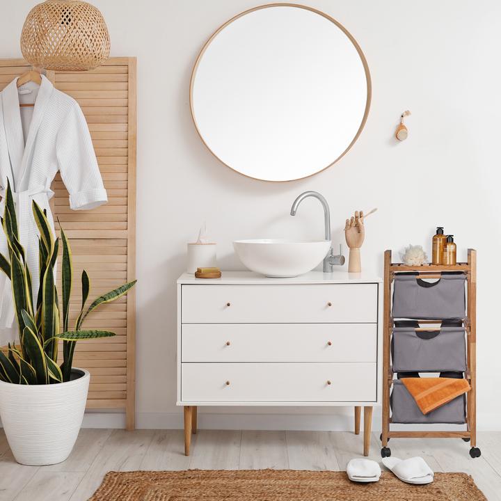 Actual product image Relaxdays Bathroom shelf (43.5 x 33.5 x 96 cm)