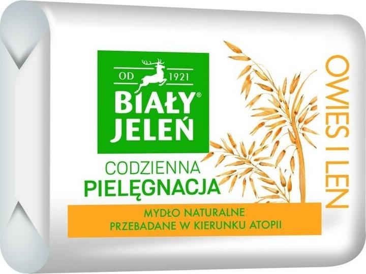 Produktbild Biały Jeleń White Deer - Hypoallergenic Premium Natural Soap Oats & Linen 100G (Handseife Nachfüllpackung)