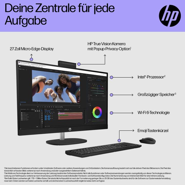 Image du produit HP AIO 27-cr0106ng (Intel Core i5-1335U, 16 Go, 512 Go, Intel Iris Graphics)