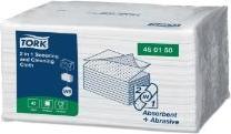 Actual product image Tork 2-In-1 Scouring and Cleaning Cloth White Reusable