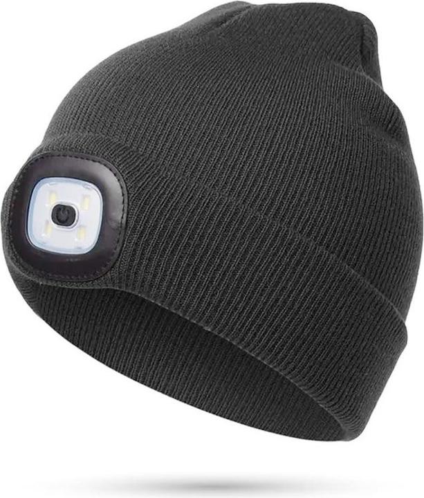 Actual product image Out of the blue Beanie hat with LED light universal size grey