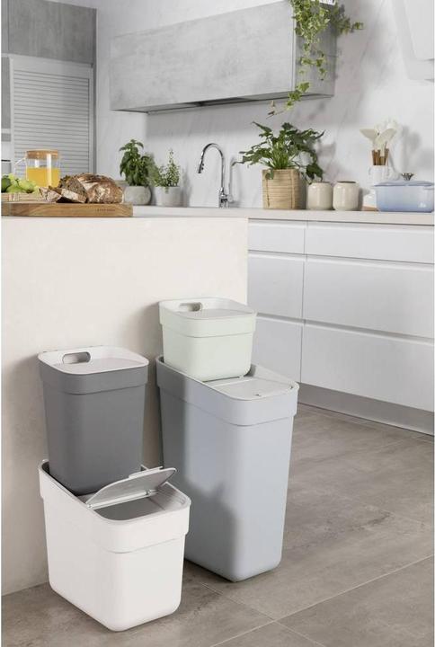 Immagine prodotto Curver Pronto per la raccolta 254717 Sistema di separazione dei rifiuti in plastica Bianco, grigio scuro, G (60 l)