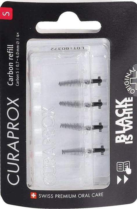 Produktbild Curaprox Black is white-CPS Carbon S refill 4 Stk (4 x, 6.50 mm)