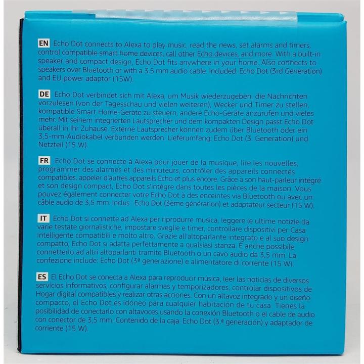 Actual product image Amazon Echo Dot (3rd gene) (Amazon Alexa, IFTTT)