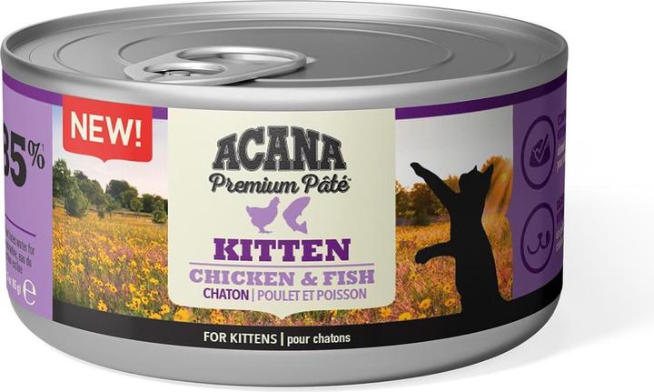 Acana Nassfutter Premium Pâté Kitten Chicken & Fish, 85g (Adult, 1 Stk., 85 g)