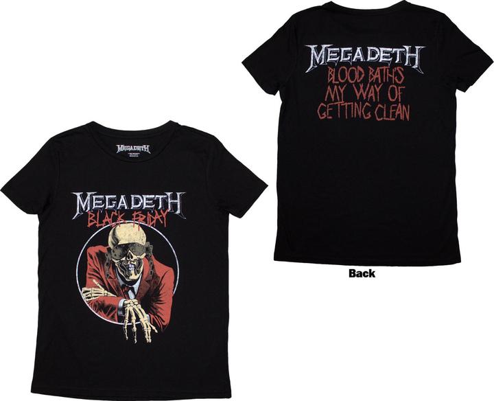 Megadeth Black Friday Back Print (Girlie)