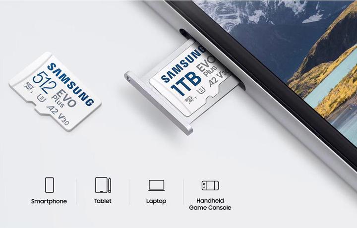 Image du produit Samsung EVO Plus (128 Go, microSDXC, U3, UHS-I)
