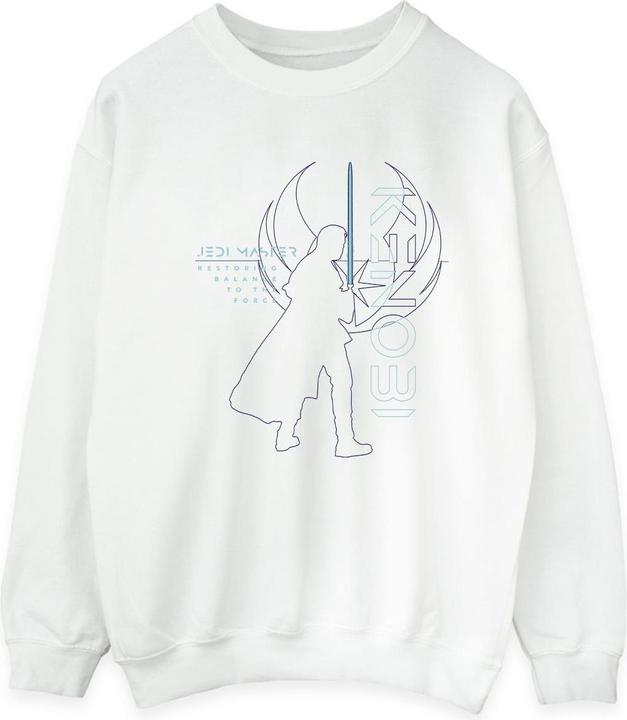 Actual product image Star Wars Mens Obi-Wan Kenobi Jedi Master Balance Cotton Sweatshirt (L)