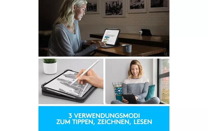 Produktbild Logitech Slim Folio Pro (CH, iPad Pro 12.9 2018 (3. Gen), iPad Pro 12.9 2020 (4. Gen))