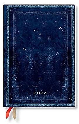 Produktbild Paperblanks Inkblot (Old Leather Collection) Midi Verso 12-month Dayplanner 2024