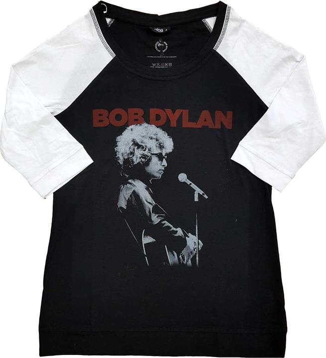 Bob Dylan Sound Check (Black, White) Raglan (Girlie)