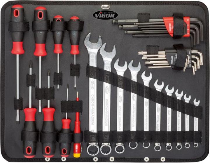 Produktbild Vigor Werkzeugkoffer ∙ universal ∙ V2542 ∙ Vierkant6,3 mm (1/4 Zoll), Vierkant12,5 mm (1/2 Zoll), S… (143 Teile)