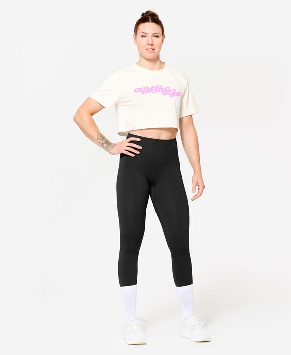 Actual product image Domyos Women's Loose Fit Weight Training Crop Top - White (M)