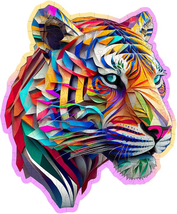 Actual product image WoodenCity Wooden Puzzle M Colorful Tiger (150 pieces)