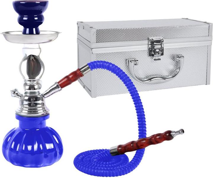 Moosmayr Shisha Pan Blau 26cm 1 Anschl. + Alukoffer (26 cm)