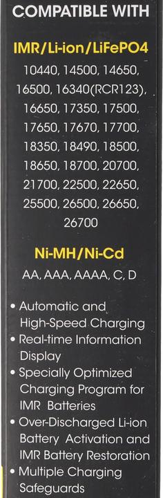 Actual product image Nitecore UM2 USB charger (1 pcs., 14500, 16340, 18650, 26650, Chargers without battery)