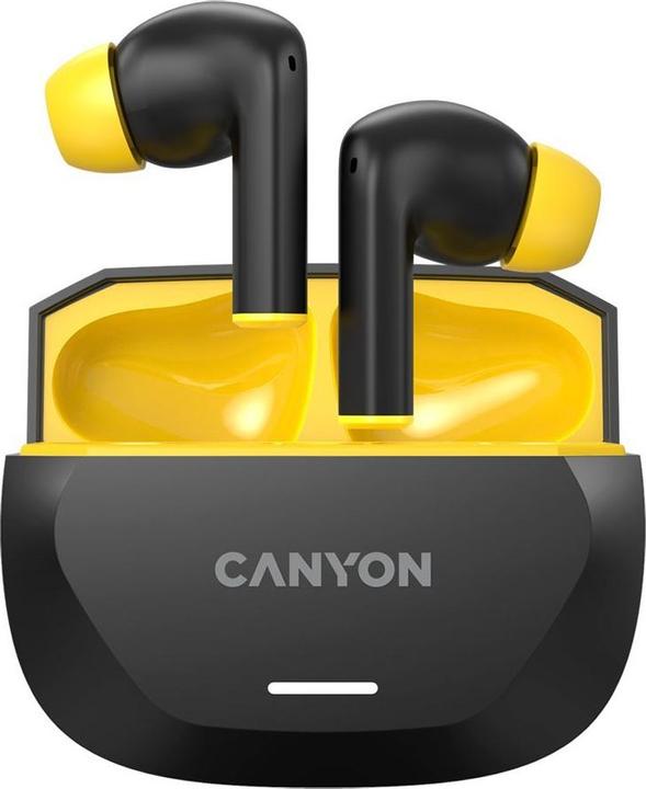 Image du produit Canyon Casque sans fil HEXAGON 7 TWS ANC+ENC Wireless Charge Noir Jaune (6.50 h, Filaire)