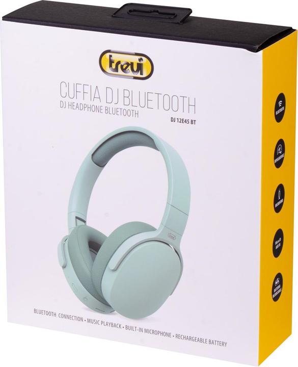 Image du produit Trevi DJ 12E45 BT Casque filaire et sans fil A Pavillon Musique et appels Bluetooth Vert (7 h, Filaire)