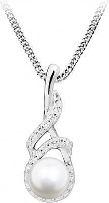 Produktbild Silver Cat Gentle necklace with pearl and zircons SC413